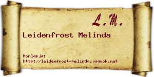 Leidenfrost Melinda névjegykártya
